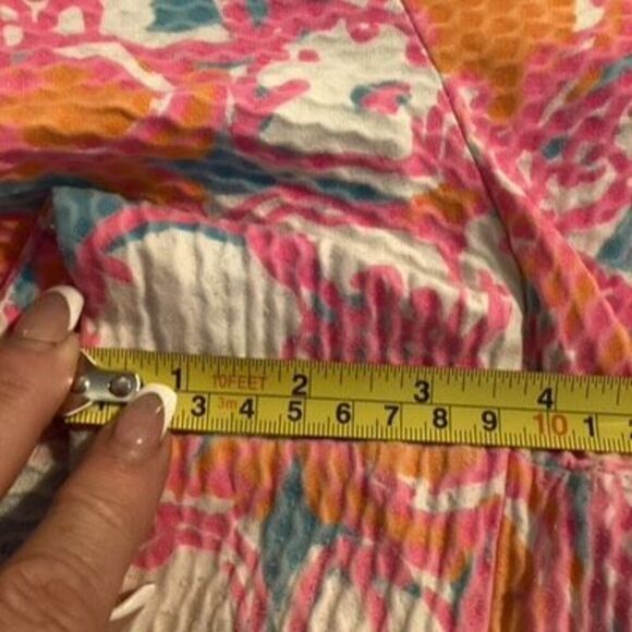 Lilly Pulitzer Feeling Tank Adie Shorts Sz 12 Pink White - Picture 7 of 7